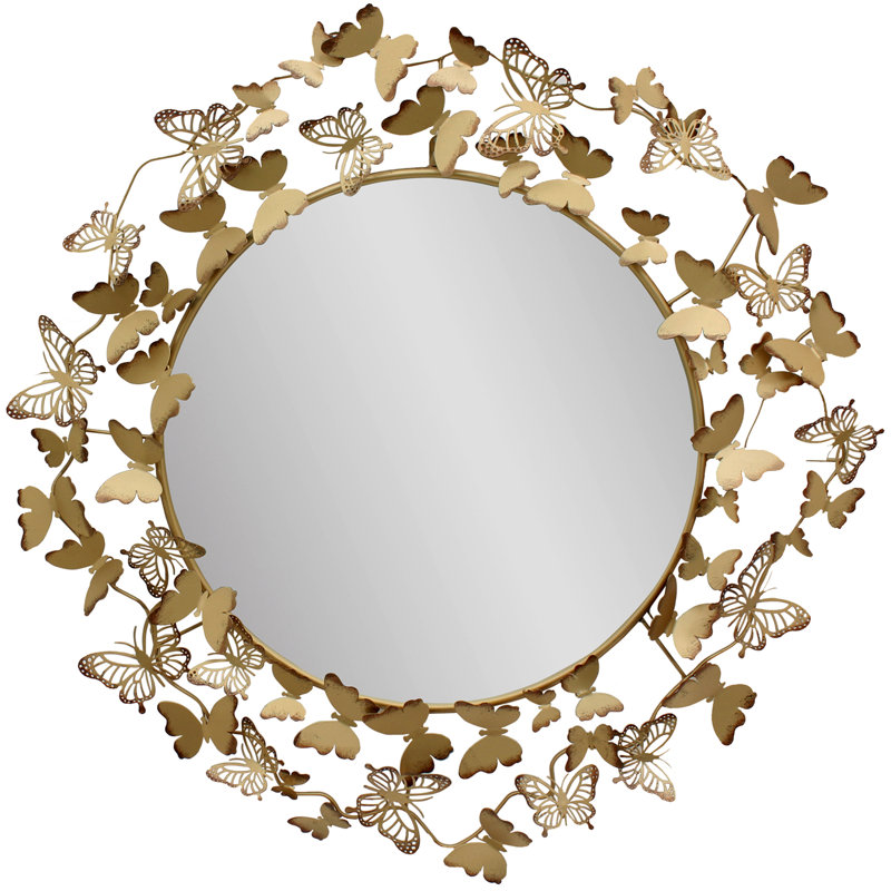 House of Hampton® Elleanora Round Wall Mirror with Hooks & Reviews